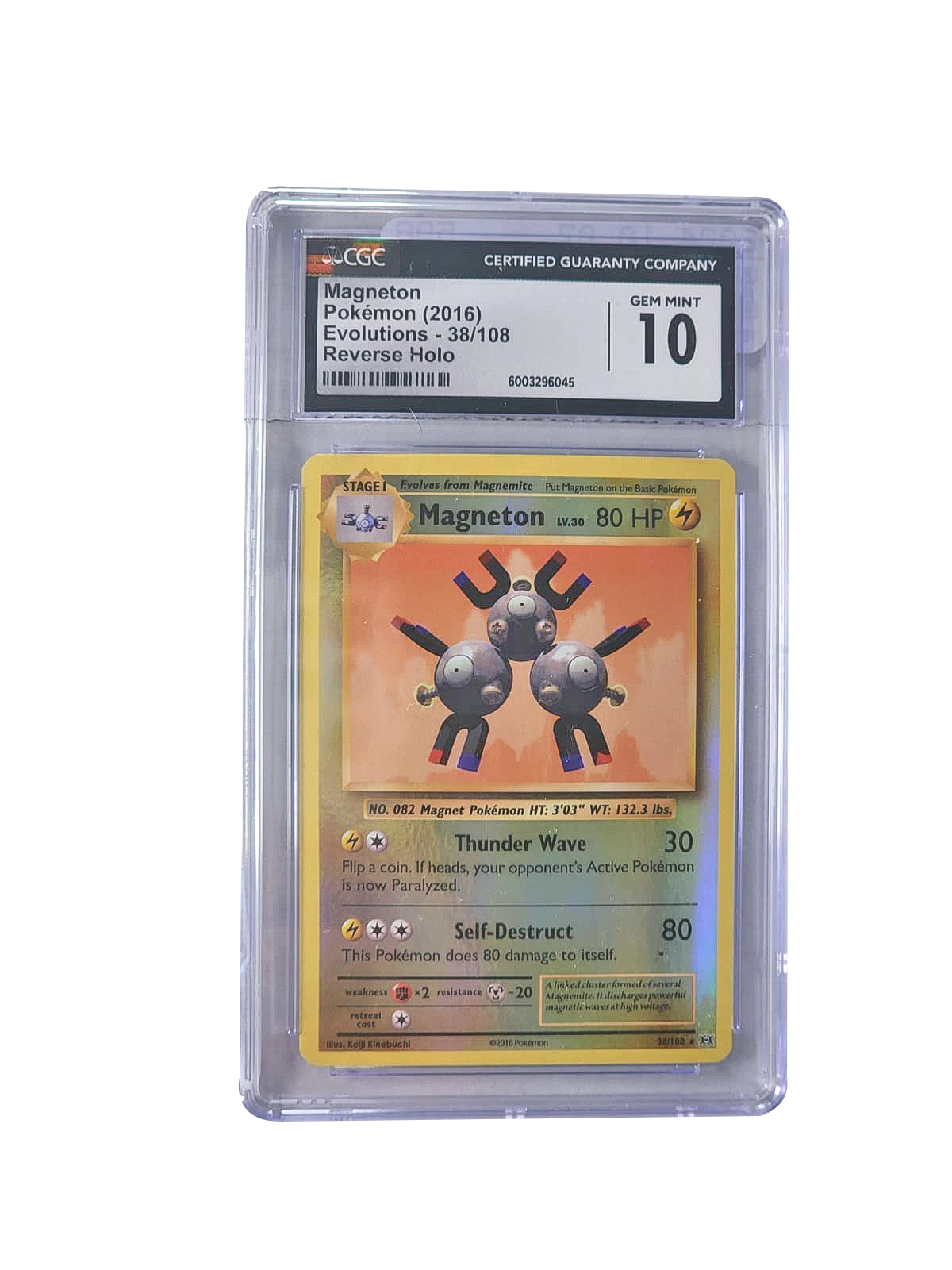 2016 Pokemon XY Evolutions Reverse Holo Magneton #38 CGC 10 GEM MINT