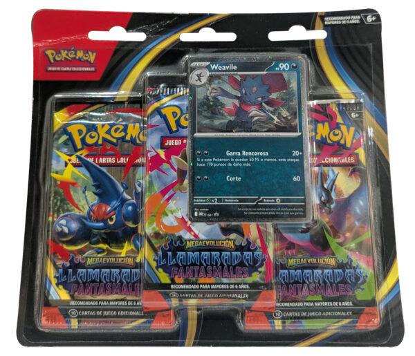 Pokemon Mega Evolution: Llamaradas Fantasmales Three-Booster Pack