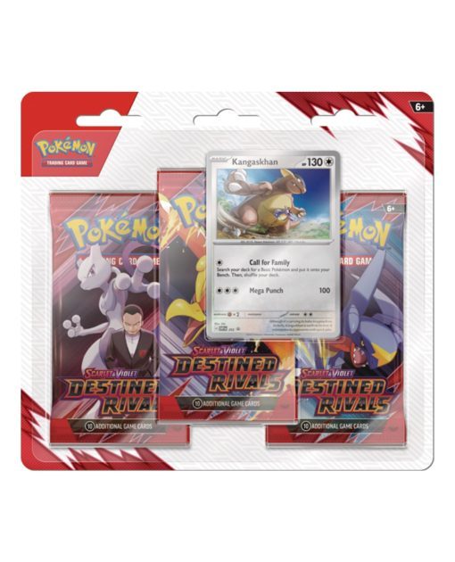 Pokémon Scarlet & Violet: Destined Rivals Three Booster Blister (Kangaskhan)
